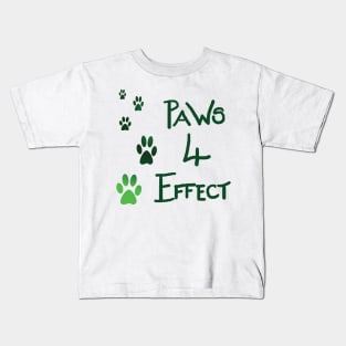 Paws 4 Effect green gradient Kids T-Shirt